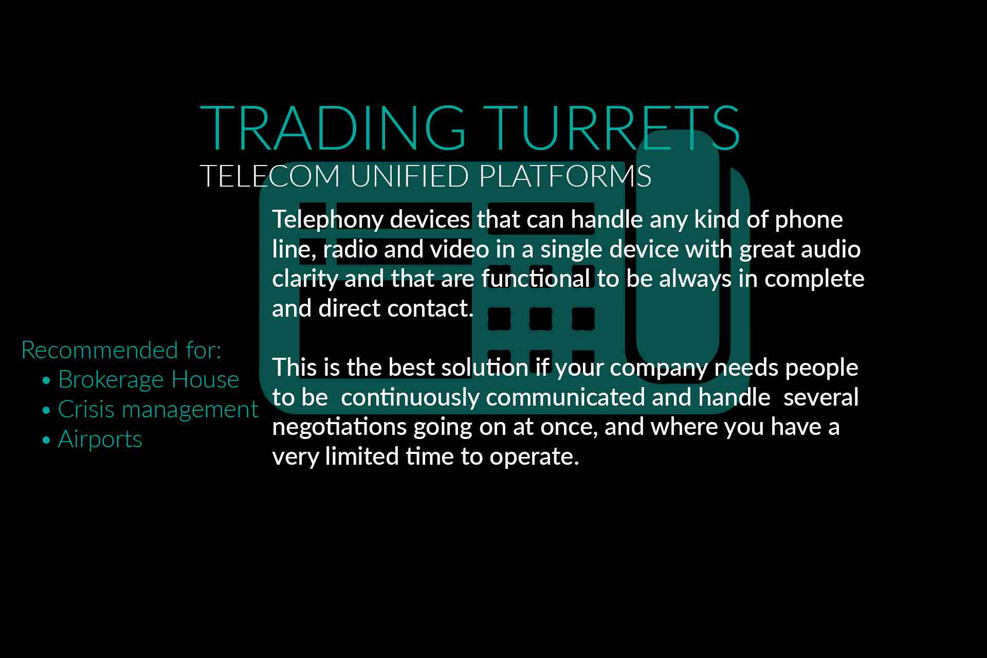 Torretas financieras Telecomunicaciones